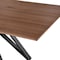 Armen Living Modena Contemporary Dining Table in Matte Black Finish and Walnut Wood Top LCMNDIWABL - alternate 4